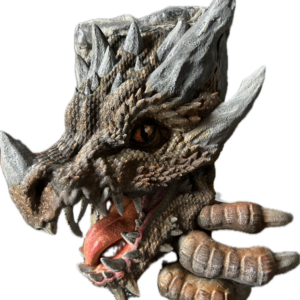 Figurine book nook dragon imprimé en 3D et peinte à la main